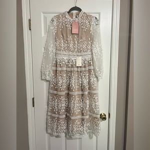Brand new!! Ivy City Sicily Champagne lined dress, size medium